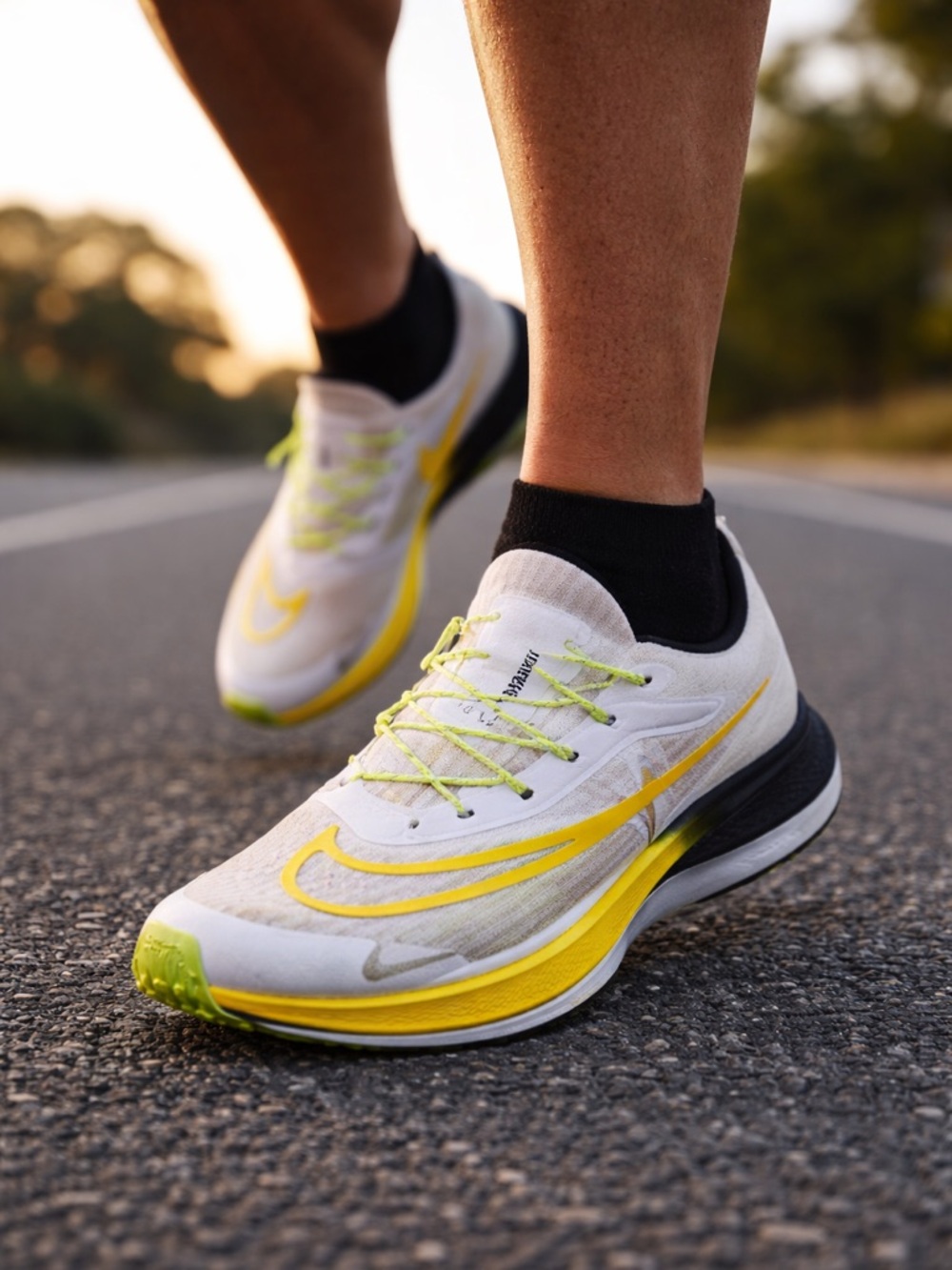 Nike ZoomX Vaporfly Next% 2 Mens 8.5 White Volt Racing Shoes Hannah